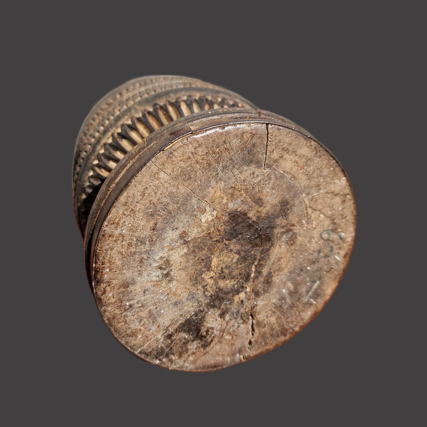 Wooden Mortar Container/Vessel Africa view 4