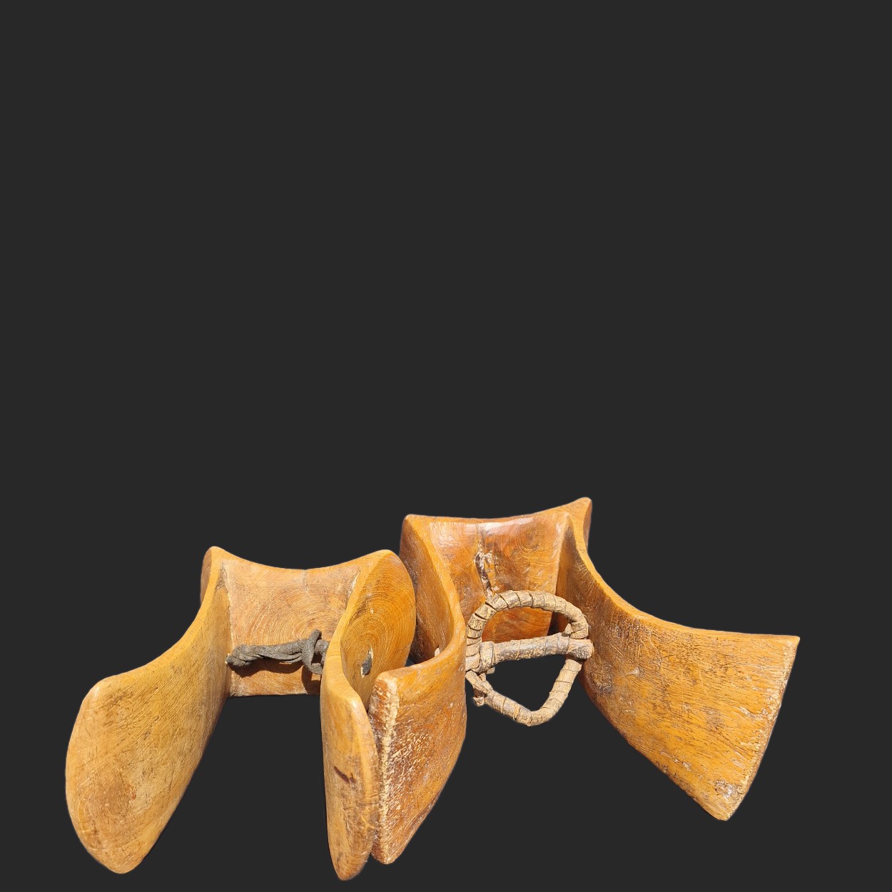 A pair of Turkana Headrest, Kenya. view 3