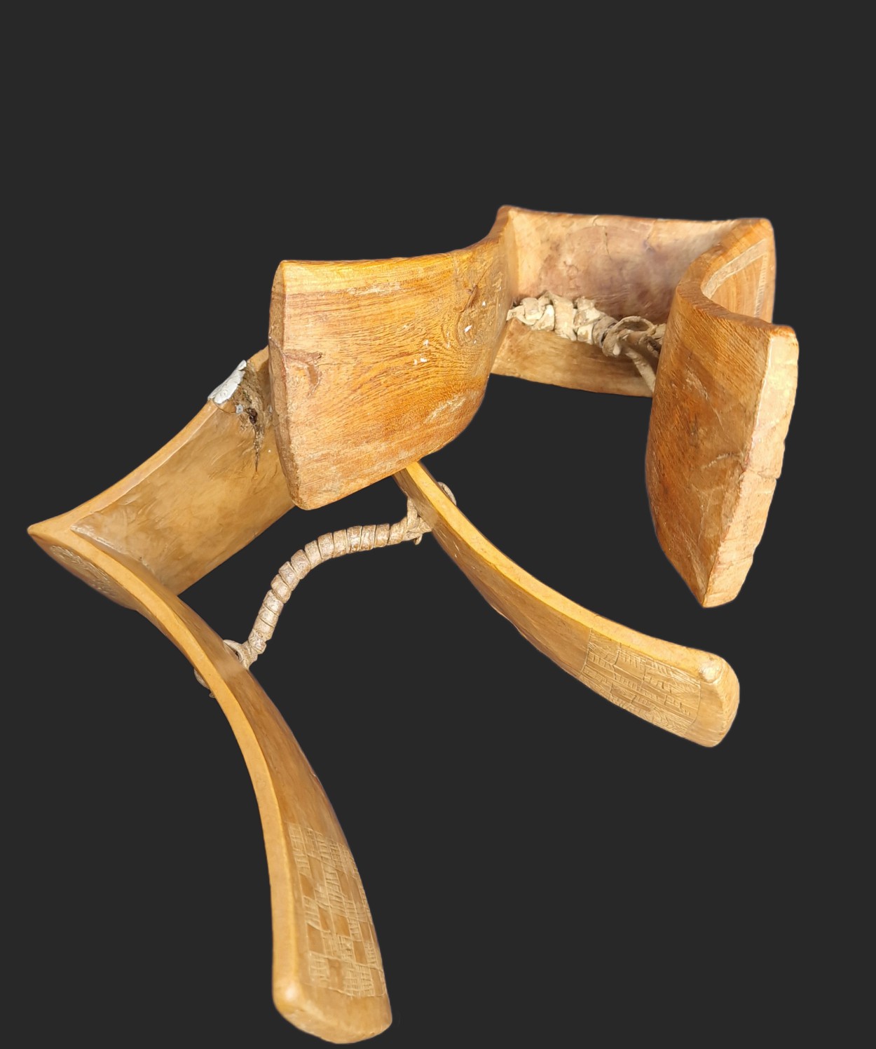 A pair of Turkana Headrest, Kenya. view 4