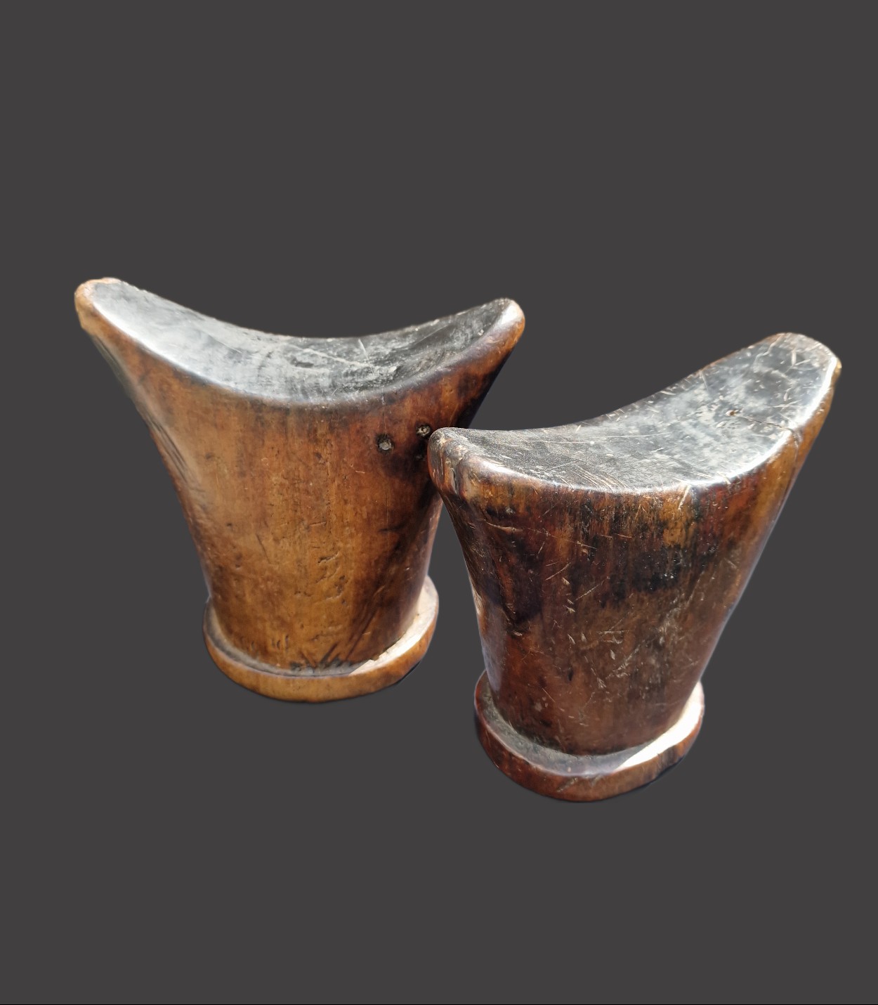 Kambatta Headrest Pair, Ethiopia.