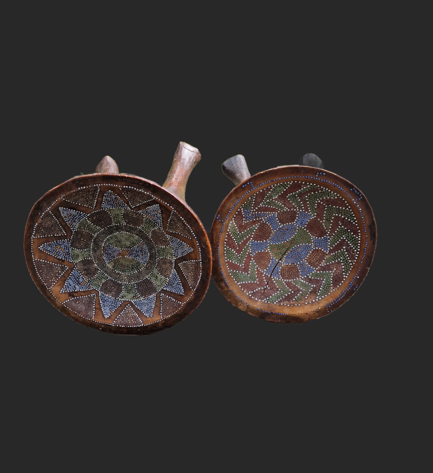 A pair of Kamba Stool, Kenya. view 3
