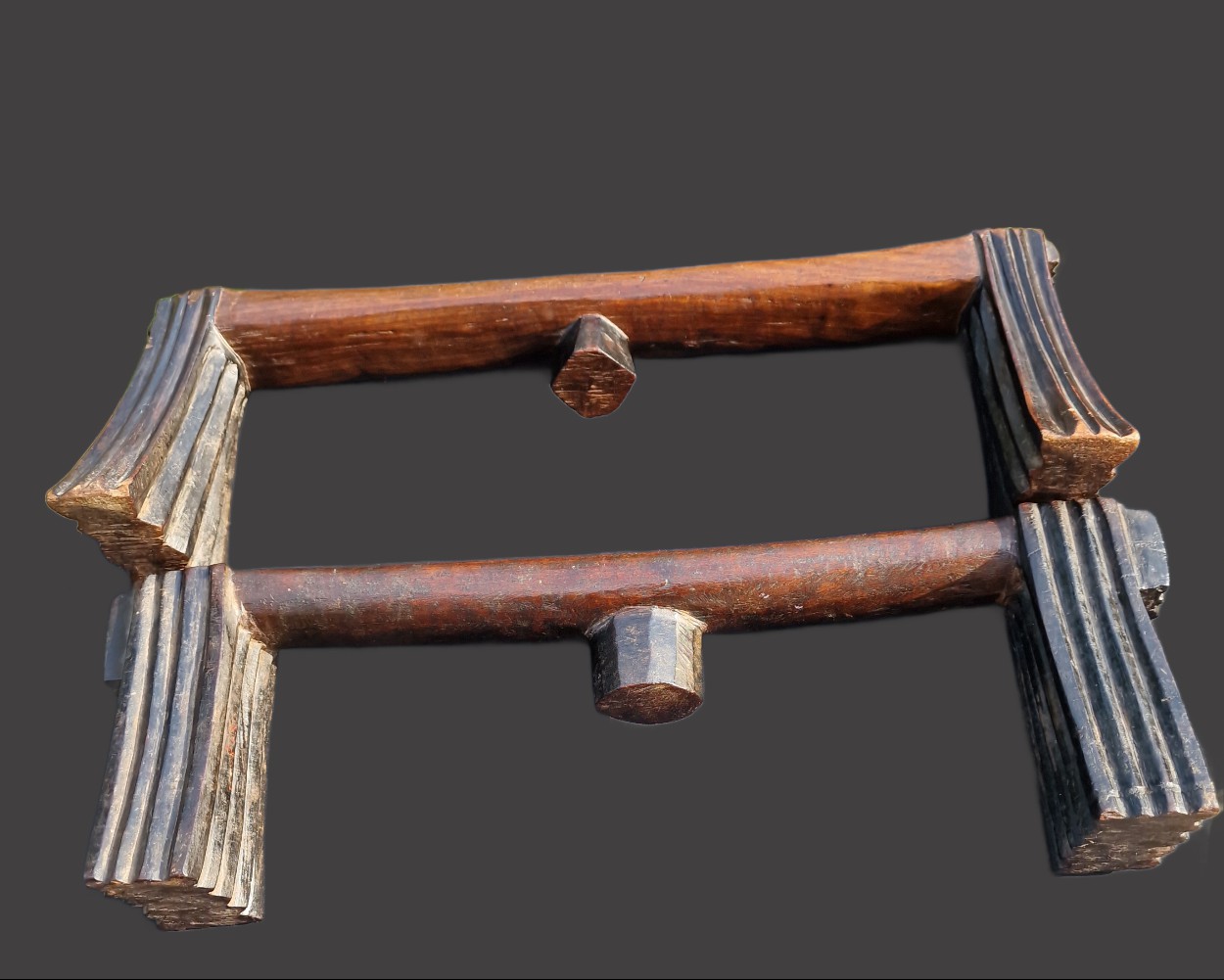 A pair of Swazi Headrests, South Africa view 2