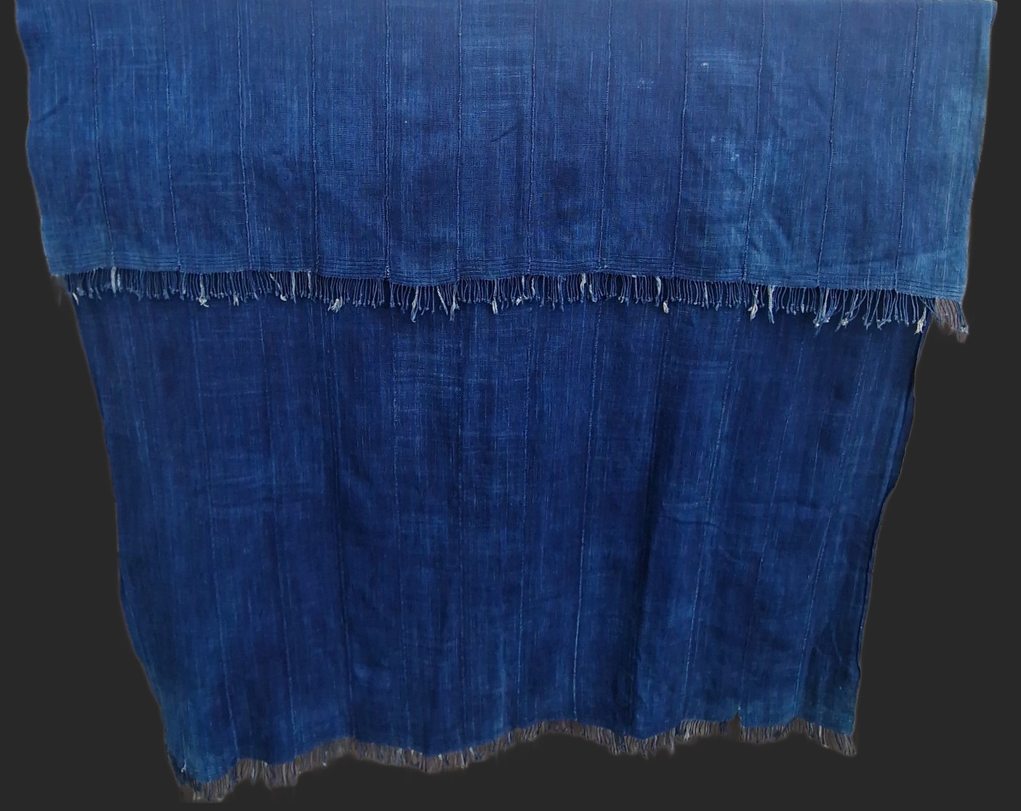 Mossi Hand-Spun Indigo Shawl Burkina Faso.