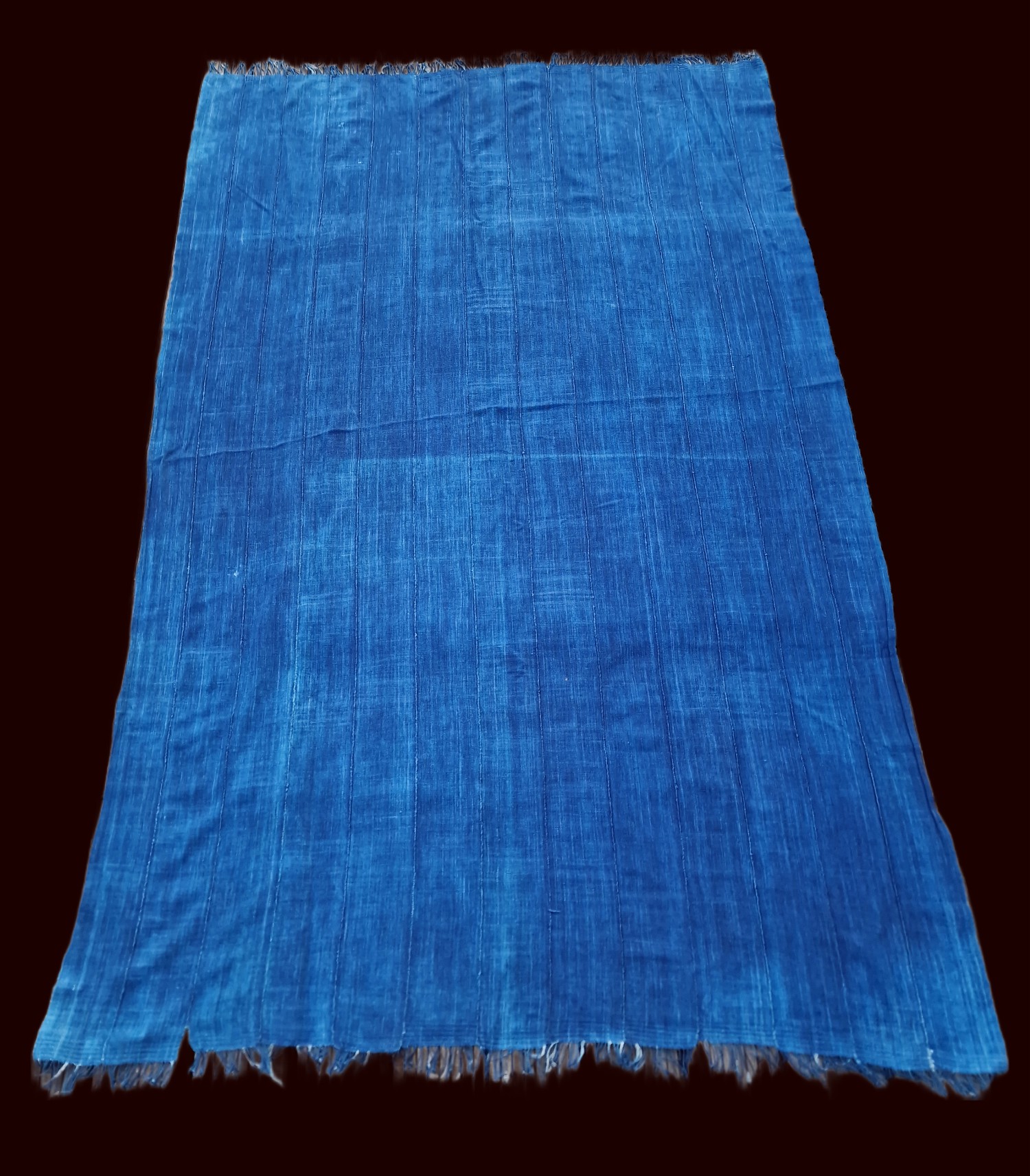 Mossi Hand-Spun Indigo Shawl  Burkina Faso. view 2