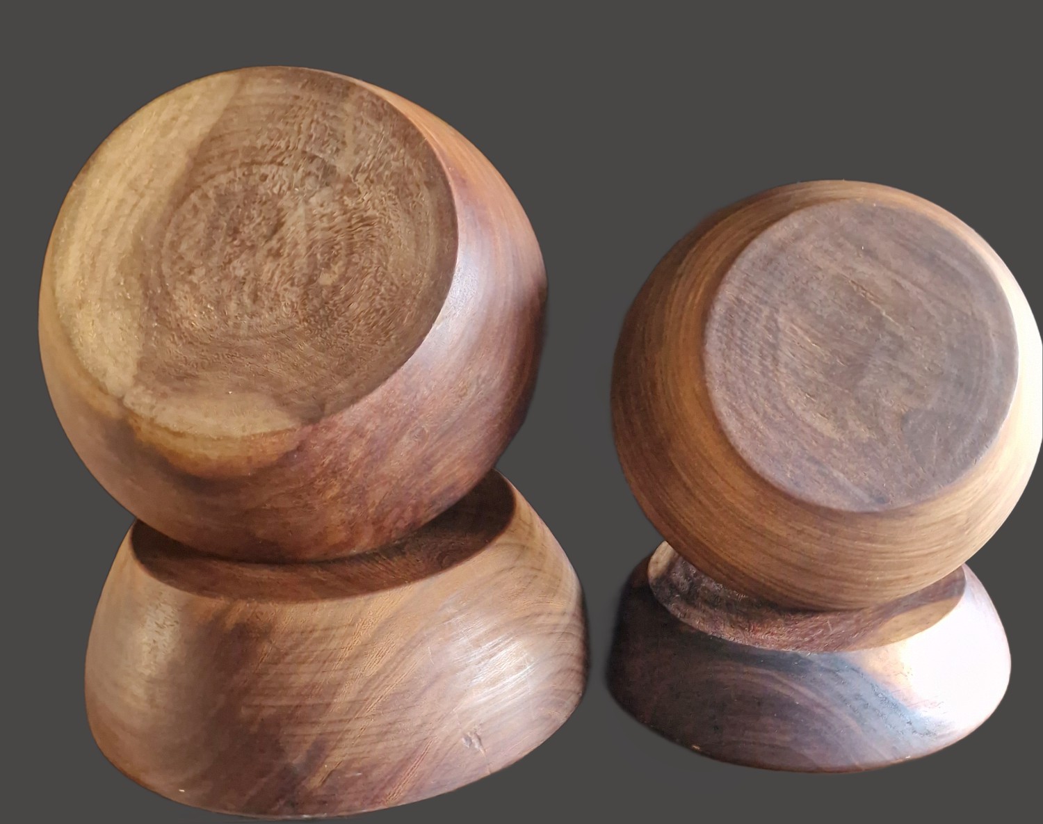 Vintage Ethiopian Wooden Bowl Sets – 1970s, Pristine Condition. view 2