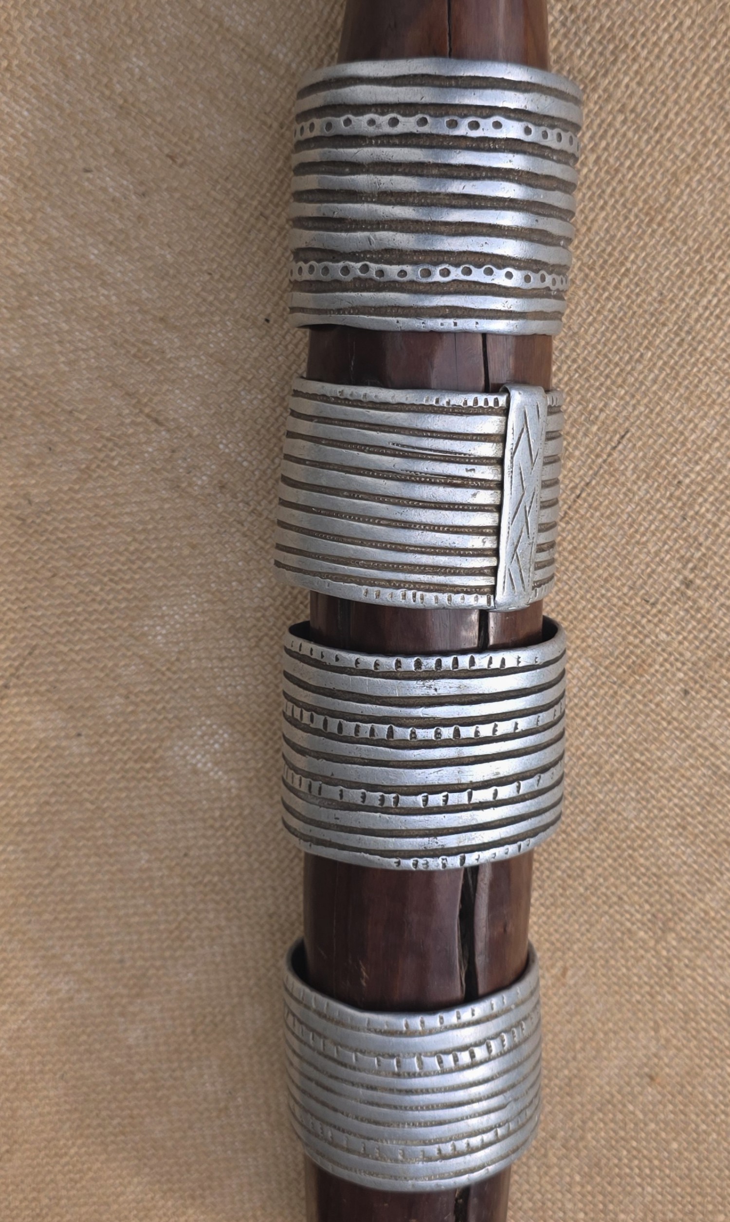 Antique Ethiopian  Four  metal cuff bracelets Afar Bracelets from the Wollo Region Afar/Agrobba. view 2