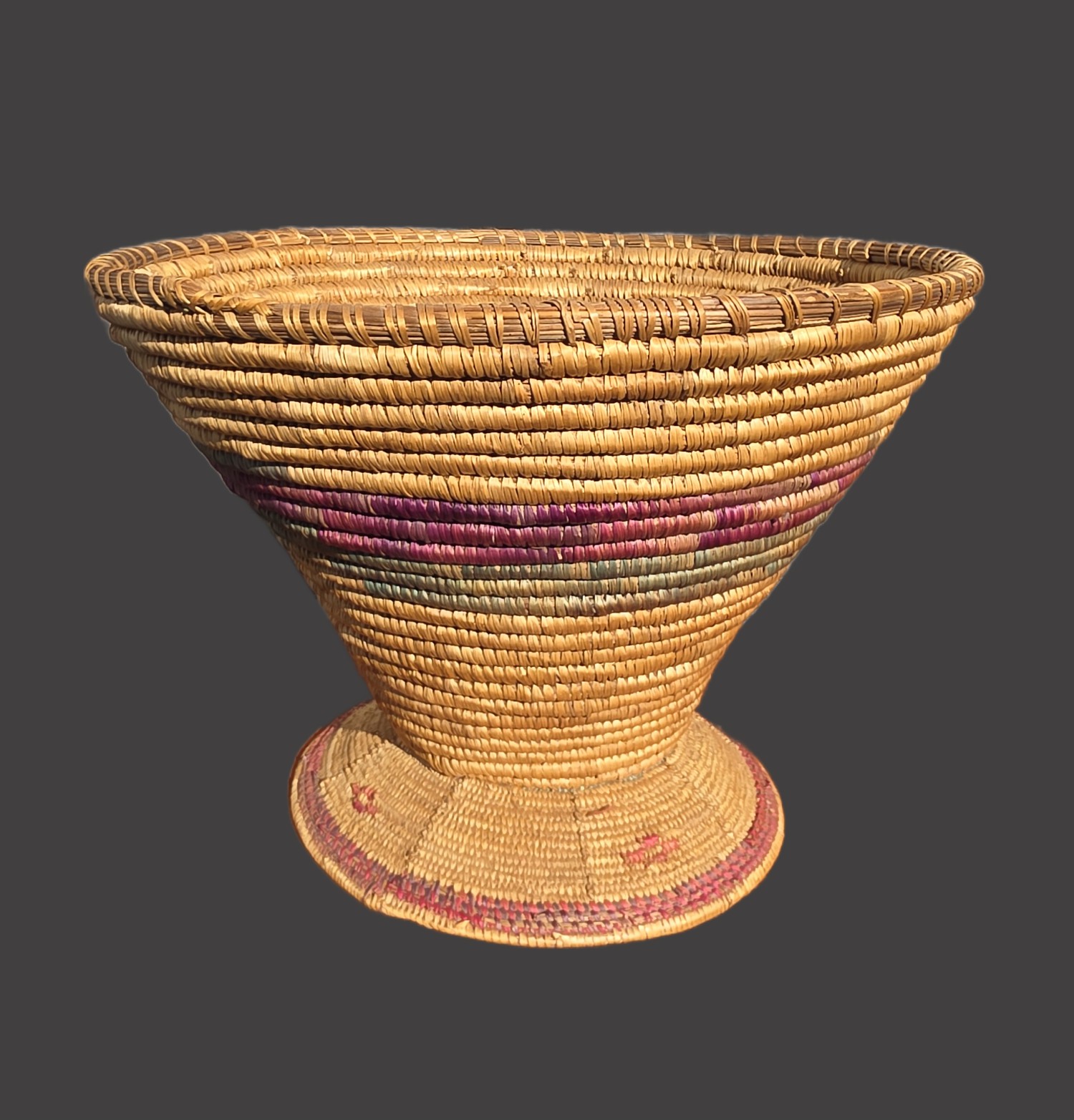 Harari Basket – Ethiopia | Mid–Late 20th Century | Vintage African Handwoven Basket.