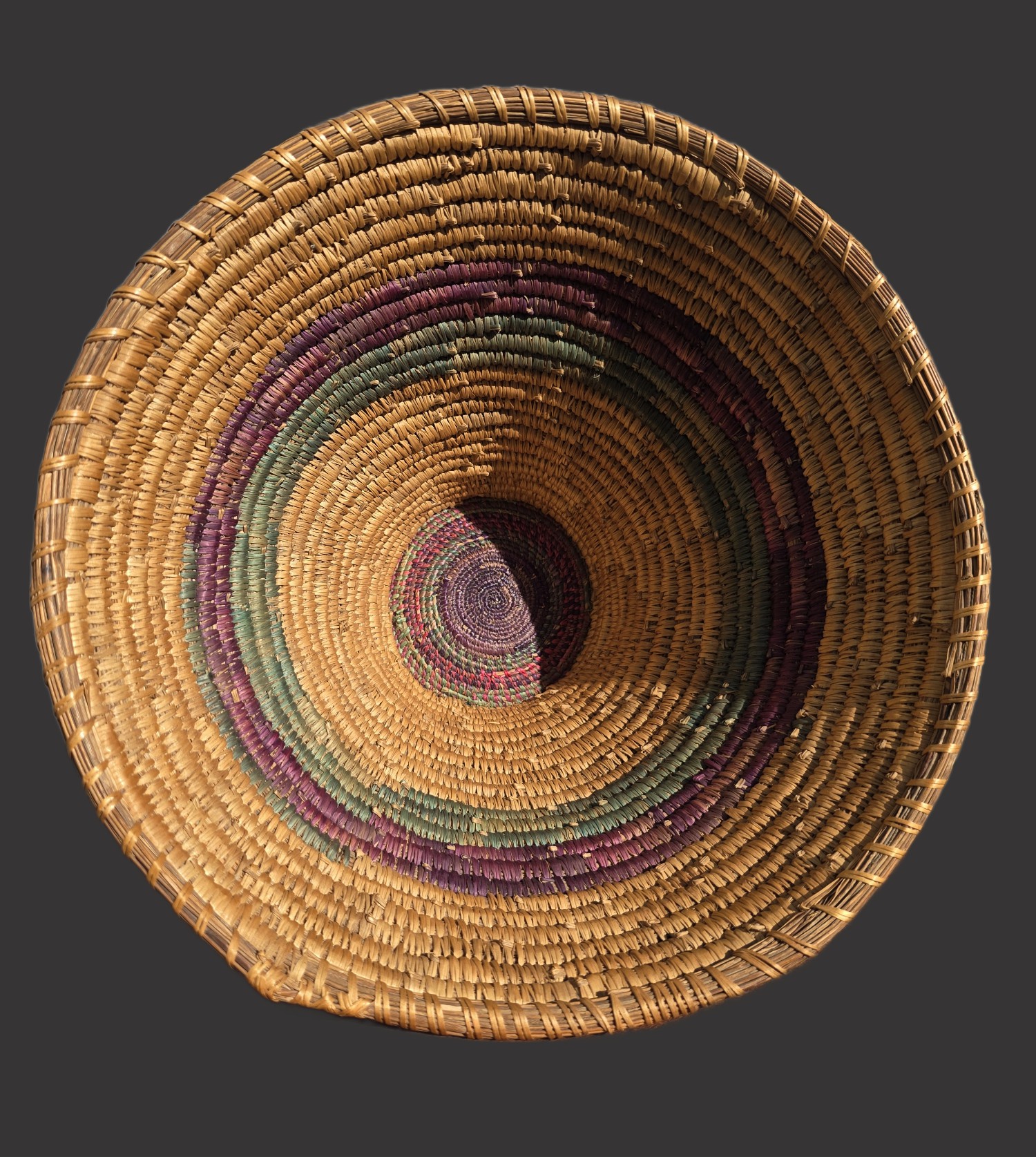  Harari Basket – Ethiopia | Mid–Late 20th Century | Vintage African Handwoven Basket. view 2